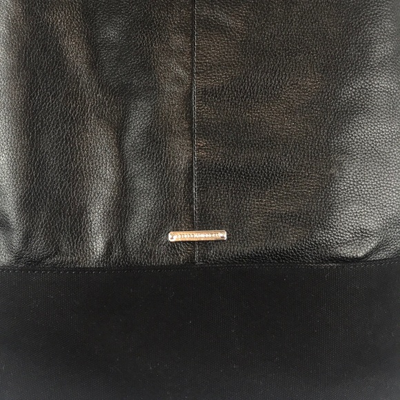 Rebecca Minkoff Leather and Canvas Tote Black - Picture 4 of 8